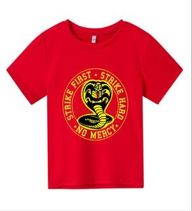 Novo cobra kai tshirts meninos e meninas de verão algodão camisetas impressão camiseta infantil tshirt homme moda de tamanho grande camisa de bebê roupas de bebê7943000