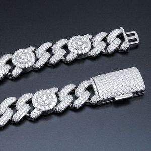 Style mody Przystojny niestandardowy naszyjnik biżuterii 925 Srebrny hurtowy VVS MOISSANITE Cuban Link Sain