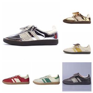 Sapatos de grife sapatos casuais wales bonner prata cor núcleo preto tênis de skate vermelho homem verde branco homem tênis esportes de tênis baixos sapatos externos