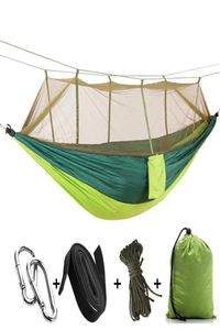 Mosquito per esterni portatili per le zanzare esterne Hammock Hammock Parachute Nylon Camping Hammocks per viaggi in spalla escursionistica per escursioni in escursioni 4389492