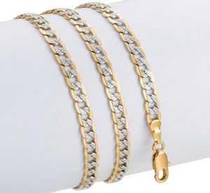 Colher de ouro colares homens homens link cubano Chain colar masculino moda Men039s jóias presentes inteiros 4mm GN642952405