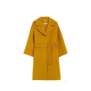 Designer Coat Womens Coat Jackets Wool Blends rockar Trench Jacka Single Breasted Solid Color Women's Slim Long Windbreaker Woolen Xuz1