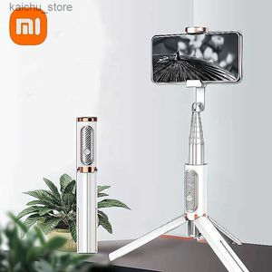 Selfie monopods selfie stick legering skrivbord gimbal stativ selfie stand pole trådlös bluetooth för live streaming photo and videos stand y240418