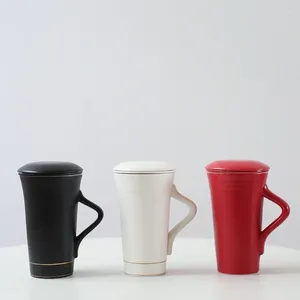 Mugs 2024 Ceramic Water Cup Tea With Filter Chinese Style Cold Tracing Office Mug Set Gift High Temperature Resistance