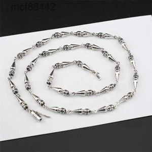 CH KRO Fashion Bullet Sanskrit Personlig halsband trendig punkstil Mens och kvinnors avancerade mångsidiga thailändska silver