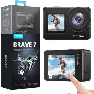 Akaso Brave 7 4K30FPS 20MP WiFi Action Camera Touchscreen IPX8 WASGERFORTE EIS 20 ZOOM VOME CONTROL STUPPEN EXTERNAL MI 240407