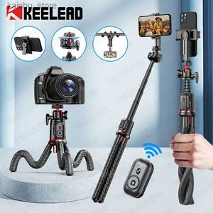 Selfie Monopods Wireless Bluetooth Selfie Stick for Smartphone Gopro Tripod for DSLR Camera with Octopus Legs for iPhone Huawei Samsung Y240418