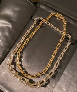 Nya smycken Luxury Rose Gold Sliver Diamond Chains Men Pendant Designer Halsband smycken Bambu