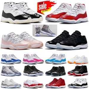 Gratitude 11s Basketballschuhe gezüchtete Samt Kirsche cooler grauer Sprung Mann 11 Neapolitan Pink Cap und Kleid Gamma Blue Space Marmelade Low Männer Frauen Sneakers Trainer Dhgate