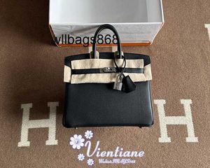 Borse Designer Borse L BAG BAG 25 CM Black Togo Cowhide Silver Invincible Versatile