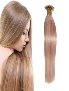 U Nagelspitze Haarverlängerungen vorgebundener Keratin Kleber Fusion Haare Erweiterungen Indische farbenfrohe menschliche Haarstücke 16quot26quot 05199616