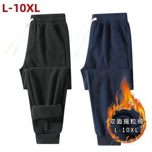 Winterdicke polar Fleece warme Jogginghose Herren Streetwear Draw String Casual Jogger Hosen Männlich lose Thermiehosen 10xl 9xl 8xl 240410