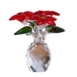 Vases Decorations Crafts Long Time Monitor Brightness Ornaments Pineapple Simulated Small Vase White 7 7cm Crystal Flower