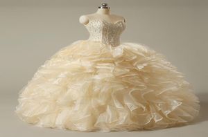 2020 Yeni Varış Ucuz Quinceanera Elbiseler Boncuklu Güzel Parti Prom Resmi Balo Koyukları Vestidos De 15 Anos QC14731624949