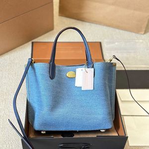 Torba miejska Willow Dżins Designer torebka Kobiety męskie zabytkowe rączka średnia torby