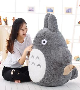 Giappone anime totoro peluche bambola gigante cartone animato cuscino giocattolo totoro per regalo di compleanno per bambini deco 100 cm 80 cm Dy505699912561