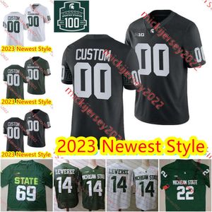 Jack Conklin MSU football Jersey Jon Reschke Don Coleman Naquan Jones Jalen Nailor Kenneth Walker III Brian Lewerke stitched MSU Jerseys