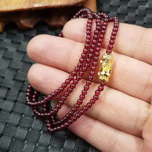 Strand Jade Garnet 2 мм круглый куриный браслет из курицы красной крови