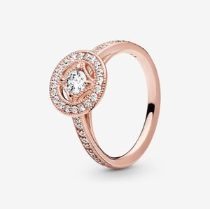 Rose Gold Vintage Circle Ring für P Authentische Sterling Silber Hochzeit Schmuck CZ Diamond Ringe für Frauen Mädchen Engagement GI3062332