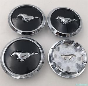 4 шт. Лот 68 мм для Mustang OEM -колеса Center Cap Black Chrome Edge Running Horse 5W1J1A096BA277K9097058