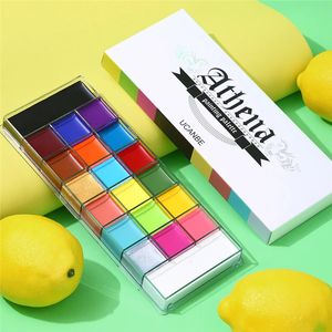 Ucanbe 20 Farben Gesicht Körper Malerei Öl Safe Kinder Flash Tattoo Malerei Kunst Halloween Party Make -up Kostüm Schönheitspalette 240409