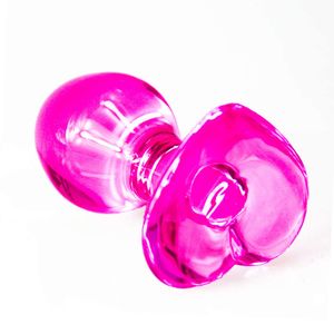 Pink Glass Anal Plug for Women Heart Butts Plugs Wife Nightlife Anus Dildo Masturbazione per adulti Gay Sexy Toys Lover Regalo