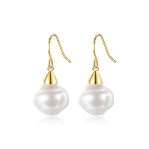 Baroque Pearl Earhook örhängen S925 Silverpläterad 18k guldmärke örhängen europeiska och amerikanska heta populära kvinnor avancerade örhängen smycken mors dag present SPC