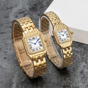 Relógios de casal de moda de relógios femininos de luxo são feitos de quartzo de aço inoxidável importado de alta qualidade, senhoras elegantes tamanhos múltiplos 22*30mm 27*3