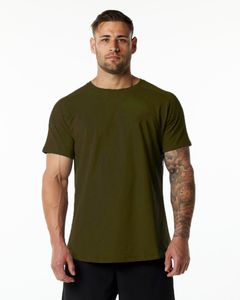 LU Sports Mens Crew Shirt رجال سريع الجاف يرتدي العرق القصيرة قصيرة القمصان الأكمام القمصان الصالة الرياضية كمال الأجسام الصيف M116