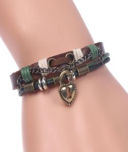 2pcs Casais Bracelete Lovers Braclet His Lock e Key amizade Estrands de contas 2453014