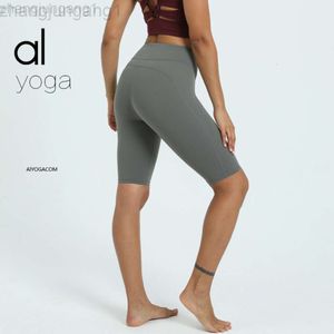 Desginer alooo yoga byxa leggings ursprungnude fitness byxor kvinnor hög midja sport capris casuwear och snäva shorts