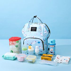 Cintra a nova bolsa de fraldas multifuncionais para bolsas de fraldas de cuidados com o bebê Bolsas de Backpack Viagem Unicórnio de Cartoon de grande capacidade