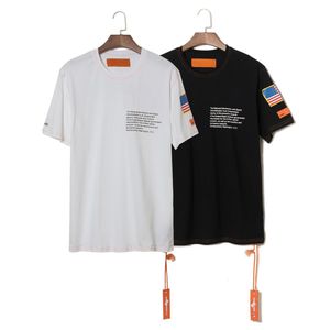 Męskie koszulki T Shirt Designer TEE Men Summer Short Sleeve Zabrane załogi Casual Tops 2 Colours Drop dostarczenie odzież Te otm9d