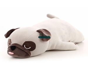 Neues niedliches weiches Tier Mops Plüschspielzeug Big Stuffed Anime Peknese Doll Animals Hund für Kinder Geschenkdekoration 75 cm 90 cm Dy500516157872