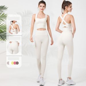 Lu Womens Yoga Conjunto de sutiã com conjunto de sutiãs de treino de curta cambiais com academia de ginástica Cami Casual Summer SP311+CK1336