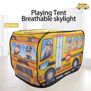 ChildrenS Tents School Buses Indoor Playhouse Princess Girls Toy Boys Game House Small House Baby Ball Pool 240415