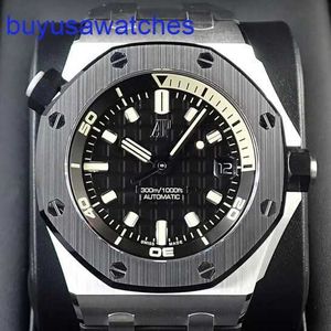 AP Pilot Wrist Watch Royal Oak Offshore Series Watches Men's 42 mm diameter Automatisk mekanisk mode Casual Watch Clock 15720cn.oo.a002ca.01 Black