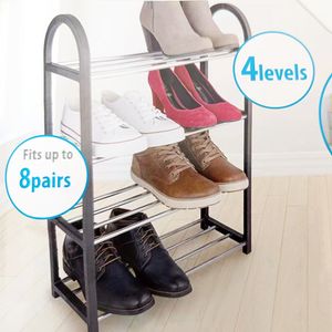 Shoe rack simple multi-layer door assembly dormitory rental plastic shoe storage rack stainless steel floor shoe rack