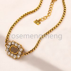 Diamanthalsband kedja tiger huvuddesigner smycken märke bokstav halsband hänge choker kristall pärla rostfritt stål kedjor män kvinnor jubileumsgåvor