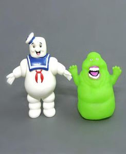 2pcsset Cartoon Anime Ghostbusters Green Ghost Slimer Action Figure Doll Pvc Action Figures Model BB Knock Toys for Kids T205918614