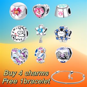 Senior Designer Charm Bracciale Butterfly Fili Sicurezza perle DECORAZIONE Stringa a clip fissa Adatto per Pandoras Bracciale per braccialetti Gift Boxele Wholesale all'ingrosso