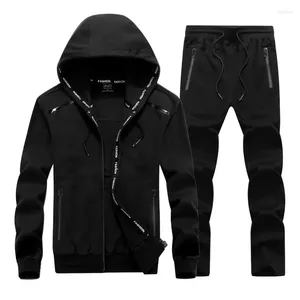 Men's Tracksuits Male Sportswear Hoodies Set Spring Autumn Casual Suits Sweatshirts Pants High Quality Plus Size L-9XL