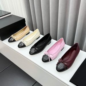 designer klänningskor kvinna formella skor 100% läder brev båge balett dansskor kvinnor platt båt sko lady tramp lata loafers storlek 34-38-42 äkta läder sula ny