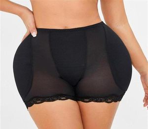 Mulheres Low Waist Rouphe Sponge Pads Body Shapers Hips Up Belly Slim Fake Ass Pants Fakear