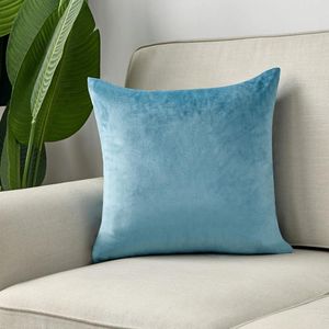 Pillow Light Blue Velvet Covers Plaid Pillowcases 45x45 Nordic Home Decor Pillows Cover For Sofa S