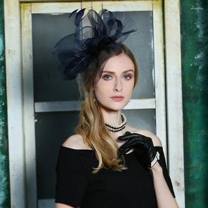 Designer de boinas Fedoras Hat Hat Lady Flor Wedding Original Elegante Britânica Little Party Headwear