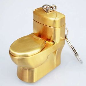 Mini Metal Toilet Portable High Fire Windproof Torch Igniter Butane Without Gas Lighter Outdoor Festival Trick Kitchen Men's Gift