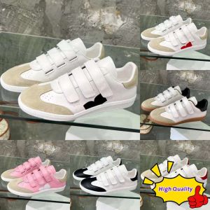 Дизайнерские кроссовки бренд Ami Isabel Paris Marant Sneakers Beth Grip-ремешка кожаные кожаные кроссовки Beth Кожаные кроссовки модельер Изабель Тренеры