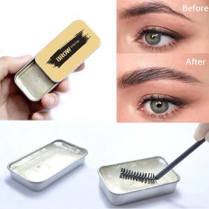 Enhancers 1st Natural Transparent Pomade Eyebrow Styling Soap Brows Gel Wax Fixer med Brush Makeup for Women Eyebrow Cosmetics