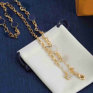 Luxo Cristal Charm Rings Chain Colar Colar Brand Designer Gold Silver Plated Pingente Aço Anterior Moda Mulher Chokers Jewerlry Wedding With Box